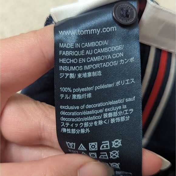 Tommy Hilfiger Womens Sz L A-Line Striped Pocketed Skirt Preppy Nautical Sporty - Picture 4 of 4